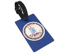 Flag of Virginia Printed Backpack ID Labels Versatile Suitcase Tags for Golf Bags and Musical Instrument