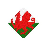 Flag of Wales 4 Pcs Car Air Freshener Cards, Hanging Disposable Card Fresheners for Vehicles, Lavender Scented
