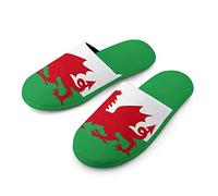 Flag of Wales Men's Cotton Slippers Memory Foam Anti Slip House Shoes Washable