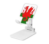 Flag of Wales Phone Stand, Adjustable Desk Phone Holder for iPhone, Cell Phones & Tablets, Portable,Foldable Design