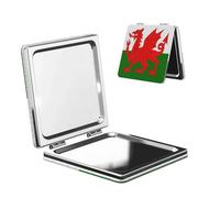 Flag of Wales Pocket Makeup Mirror,Small Portable Wallet Mirror, Perfect for Travel, Everyday Use