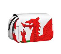 Flag of Wales Print Cute Pencil Case, Large Capacity Pen Storage Bag
