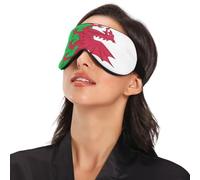Flag of Wales Travel Essential Eye Covers with Elastic Adjustable Band Blackout with Adjustable Strap Eye Covers Travel, Nap, Yoga