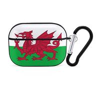 Flag of Wales Welsh Case Cover Compatible With AirPods Pro With Keychain Protective Hard Case