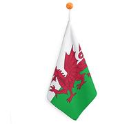 Flag of Wales Welsh Printed Hand Towel With Hanging Loop Absorbent Microfiber Cute For Home Bathroom Kitchen