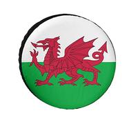Flag of Wales Welsh Spare Tire Cover Wheel Protectors Universal Fit 14 15 16 17 Inch For Camper SUV Truck