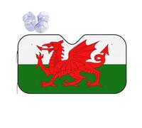 Flag of Wales Windshield Sun Shade Automotive Glass Car Front Foldable,Blocks Heat &UV Rays& Keeps Interior Cool,Truck, SUV, MPV M
