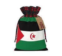Flag Of Western Sahara Holiday Printed Drawstring Pouch M For Festival Wrapping, Storage And Party Use
