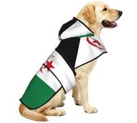 Flag of Western Sahara Print Dog Raincoats with Reflective Hooded,Portable Pet Poncho Jacket,for Small,Medium,Large 3XL Puppies