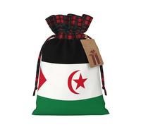 Flag of Western Sahara Two Color Drawstring Gift Bag S Beautiful Convenient Suitable For Christmas Birthdays