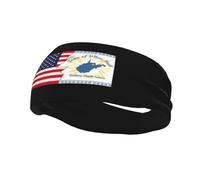 Flag of White Hall, West Virginia and America Headbands Men Women Non Slip Wicking Sports Sweatband for Gym Basketball Yoga Hairbands
