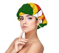 Flag of Zimbabwe Adult's Satin Sleeping Cap for Women - Soft Elastic, Adjustable, Perfect for Overnight Bonnet Night Caps Black, Black, One Size