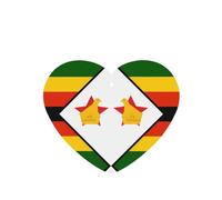 Flag Of Zimbabwe Car Air Fresheners Cards - Set Of 4 Pieces,For Cars & Home, Long-Lasting Lavender Fragrance