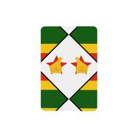Flag Of Zimbabwe Car Air Fresheners Cards - Set Of 4 Pieces,For Cars & Home, Long-Lasting Lavender Fragrance