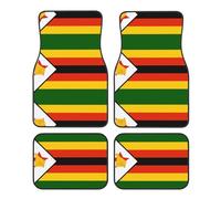 Flag of Zimbabwe Car mats, 4-Piece Set | Suitable for Cars, SUVs, Trucks | Dirt-Resistant and Easy to Clean