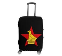 Flag of Zimbabwe Luggage Cover Washable Suitcase Protector Anti-Scratch Suitcase Covers Fits 18-32 Inch L