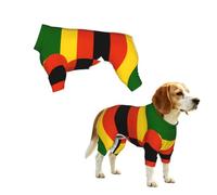Flag of Zimbabwe Print Dog Clothes - 4 Legs Jumpsuit Sweatshirt for Small Medium Large Dogs Cats