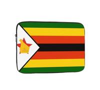 Flag of Zimbabwe Print Laptop Sleeve 10 inch, Oxford Case | Splash-Resistant Oxford W/ Foam Padding. Fits 10 Inch Laptop. Slim For Backpack Flag Of Zimbabwe Print