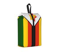 Flag of Zimbabwe Water Resistant Travel Shoe Bag with Handle for Suitcase Sneakers Boots Gym 1 PC