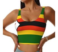 Flag of Zimbabwe Women's Sports Vest M Lightweight, Breathable for Fitness, Yoga, Outdoor Activities Black