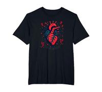 Flag On My Heart T-Shirt, Men's Big and Tall, Black, 3X Tall