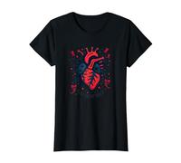 Flag On My Heart T-Shirt, Women, Black, L