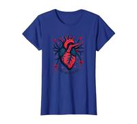 Flag On My Heart T-Shirt, Women, Royal Blue, L