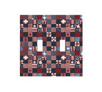 Flag Patchwork Dual-Texture Roman Frame Switch Plate â€“ Premium Pc Wall Switch Cover with Full-Panel Embossed Print, Heavy-Duty 100°c Heat & Fade Resistant Design for Residential & Commercial Use