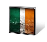 Flag Pattern on Wall Square Lapel Pin Printed Aluminum Alloy Memorial Pins Cute Funny Square Brooch Personalized Lapel Badge for Coats Suit Jackets And Wedding Gift