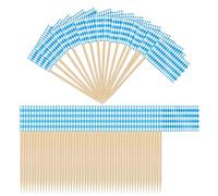 Flag Pins for Holders-100 Oktoberfest Picerals Hamburgers Hamburgers Party Pickings Flags the Oktoberfest Decoration | Edible Wooden Food Piece, p