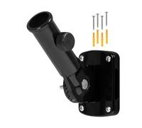 Flag Pole Bracket, Adjustable Bracket for Wall Mounting of Flag Pole - Aluminium Alloy Anti-Rust Interior Diameter 2.5 cm for Porch Truck Home Boat Motorhome Ramp