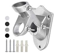 Flag Pole Holder, 2 Position House Flag Pole Bracket, Heavy Duty Aluminum Mount - Stainless Steel Hardware - Strong and Rust Proof - 1" Inner Diameter (Silver-1Pack)
