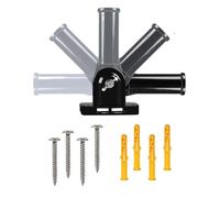 Flag Pole Holder, Adjustable Wall Mounted Flag Mounting Bracket, 1 Inch Inner Diameter, Rust and Rain Proof, for Sports Events Truck Holiday Parades Garden Yard