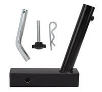 Flag Pole Holder Bracket Universal Heavy Duty Rust Proof Flagpole Mount for Trucks SUVs RVs Campers Trailers Steel Black Oxide Coated (Single Tube)
