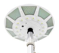 Flag Pole Light Solar Powered 266 LEDs, 100% Flag Coverage, 4200lm Brightest Solar Powered Flagpole Lights Last Up to 12 Hrs, for Most 15 to 25 Ft Flag Poles, 0.55" Wide Flag Ornament Spindles