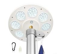 Flag Pole Light Solar Powered -, Solar Flag Pole Light for 15 to 25 Ft In-Ground Flag Pole, Super Bright Flag Pole Solar Light 136 LED, Auto On/Off