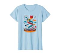Flag Raising Festival T-Shirt, Women, Baby Blue, 3XL