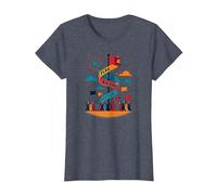 Flag Raising Festival T-Shirt, Women, Heather Blue, M