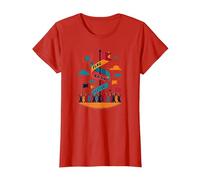 Flag Raising Festival T-Shirt, Women, Red, 3XL