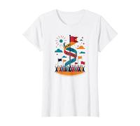 Flag Raising Festival T-Shirt, Women, White, 3XL