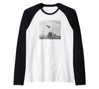Flag Raising on Iwo Jima by Joe Rosenthal Raglan Baseball Tee