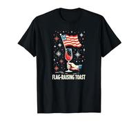 Flag Raising Toast T-Shirt, Men, Black, 6XL