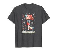 Flag Raising Toast T-Shirt, Men, Dark Heather Grey, XL