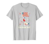 Flag Raising Toast T-Shirt, Men, Silver, 3XL