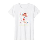 Flag Raising Toast T-Shirt, Women, White, S