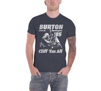 Flag Retro T Shirt Cliff Burton Grey S