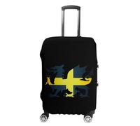 Flag Saint David of Wales Personalized Luggage Case Cover Funny Travel Accessories Washable Suitcase Protector Fit 19-32 Inch S