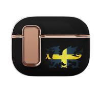 Flag Saint David of Wales Stylish Case Cover Compatible with AirPods Pro 2 Hard PC Protector with Black Button Buckle