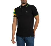 Flag Sleeve Pique Polo Shirt Black XXL