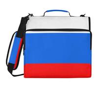 Flag Slovene Nation 3 Ringing Zipper Binder Organizer with Handle and Removable Shoulder Strap Waterproof Portfolio Binder for School